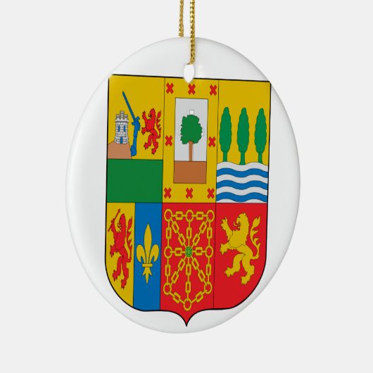 BASQUE* EUSKADI Aangepaste kerstversiering Keramisch Ornament (Rechts)