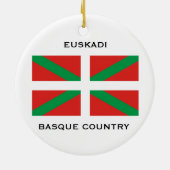 BASQUE* EUSKADI Aangepaste kerstversiering Keramisch Ornament (Achterkant)
