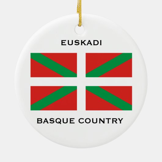 BASQUE* EUSKADI Aangepaste kerstversiering Keramisch Ornament (Achterkant)