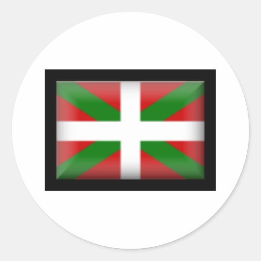 Basque Flag País Vasco Ronde Sticker (Voorkant)