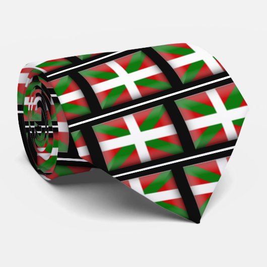 Basque FlagPaís Vasco Stropdas (Opgerold)
