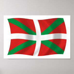 Basque Mensen Vlag Poster Print