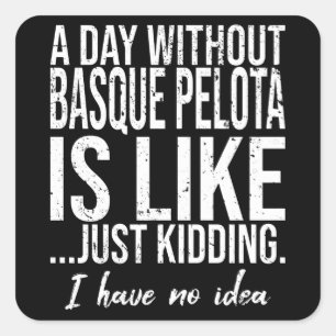 Basque Pelota grappig cadeau Vierkante Sticker