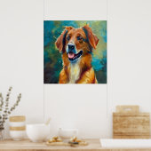 Basque Shepherd - Dog Portrait Poster (Keuken)