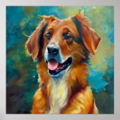 Basque Shepherd - Dog Portrait Poster (Voorkant)