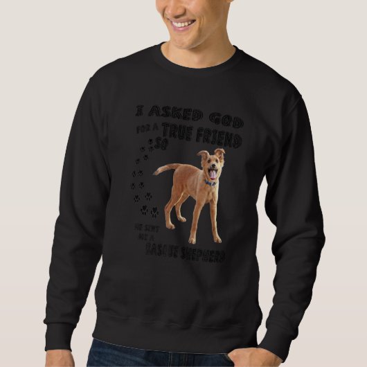 Basque Shepherd Quote mam Pap Costume Basque Sheep Trui (Voorkant)
