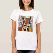 "Basquiat-geïnspireerd Abstract Fusion T-shirt" T-shirt (Voorkant)
