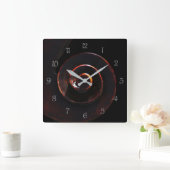 Bass 2 grijze Script Nummers wcn Vierkante Klok (Huis)