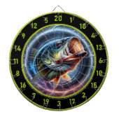 Bass Adventure vastgelegd op dartbord (Voorkant)