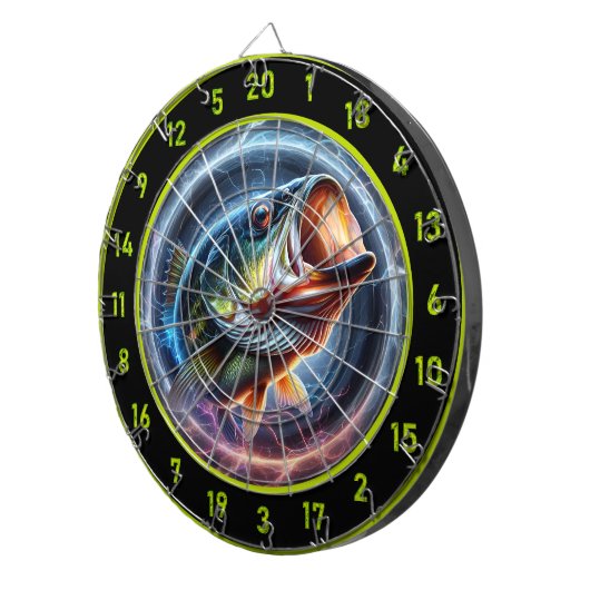 Bass Adventure vastgelegd op dartbord (Voorkant Rechts)