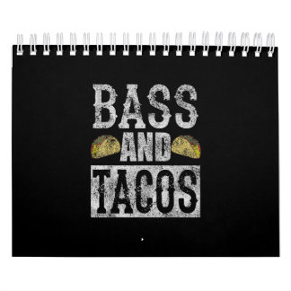 Bass And Tacos Funny Taco Bass Guitar Kalender