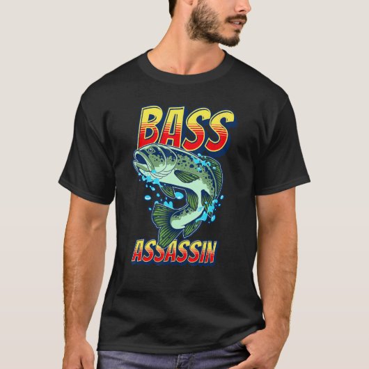 Bass Assassin Fisherman Bass Fish Jumping T-shirt (Voorkant)