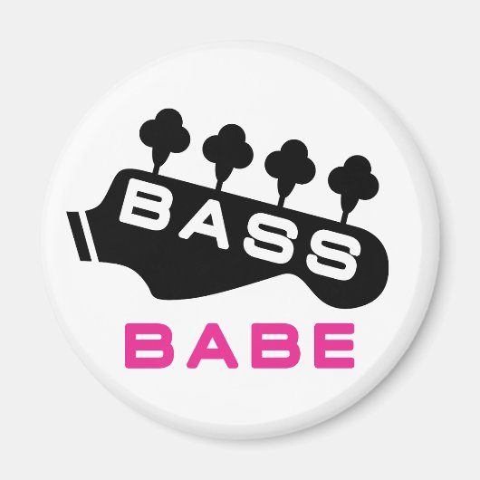 Bass Babe cadeau voor bassist Magneet (Voorkant)