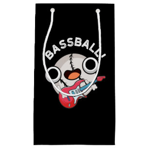 Bass-ball Funny Baseball Bass Pun Dark BG Klein Cadeauzakje