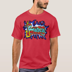 Bass Bassist Muziekkunst Graffiti T-shirt