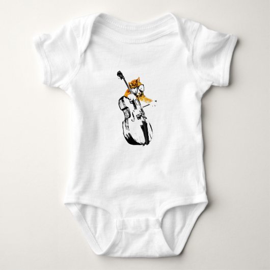 Bass Cat Baby Groei Romper (Voorkant)