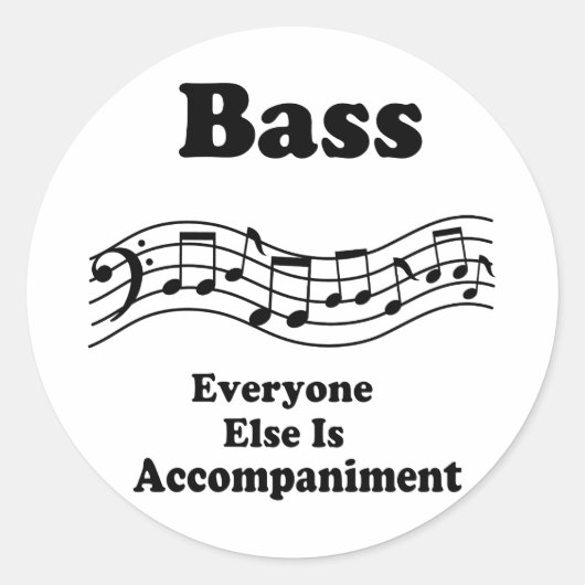 Bass Choir Gift Ronde Sticker (Voorkant)