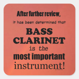 Bass Clarinet Belangrijkste instrumentenvierkant S Vierkante Sticker