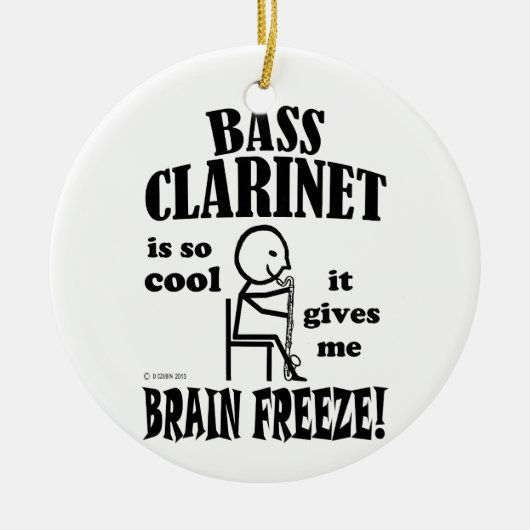 Bass Clarinet, Brain Freeze Keramisch Ornament (Voorkant)