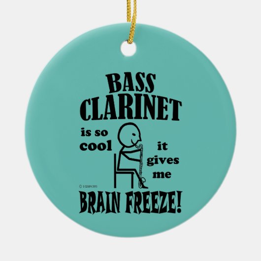 Bass Clarinet, Brain Freeze keramische siervoorwer Keramisch Ornament (Voorkant)