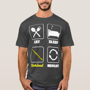 Bass Clarinet Clarinetist Clarinet Player Eat Slee T-shirt