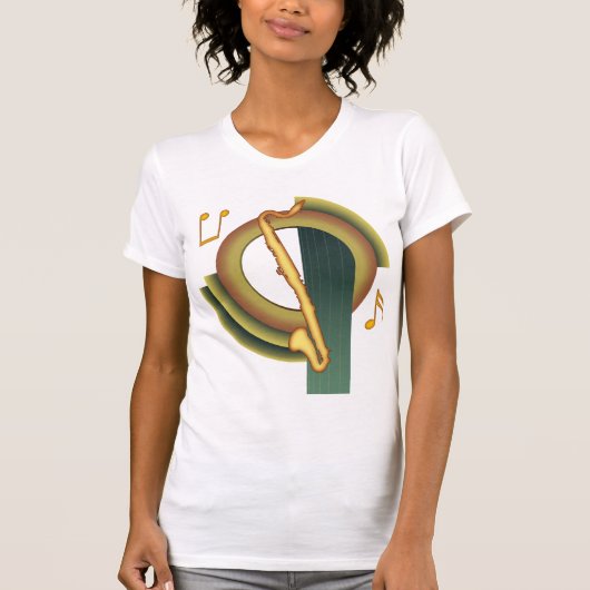 Bass Clarinet Deco T-shirt (Voorkant)