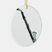 Bass Clarinet Graphic, alleen het Clarinet Keramisch Ornament (Rechts)