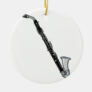 Bass Clarinet Graphic, alleen het Clarinet Keramisch Ornament