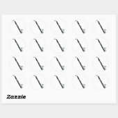 Bass Clarinet Graphic, alleen het Clarinet Ronde Sticker (Vel)
