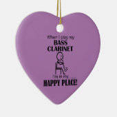 Bass Clarinet Happy Place Ceramic Ornament (Rechts)