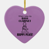 Bass Clarinet Happy Place Ceramic Ornament (Voorkant)
