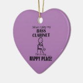 Bass Clarinet Happy Place Ceramic Ornament (Links)
