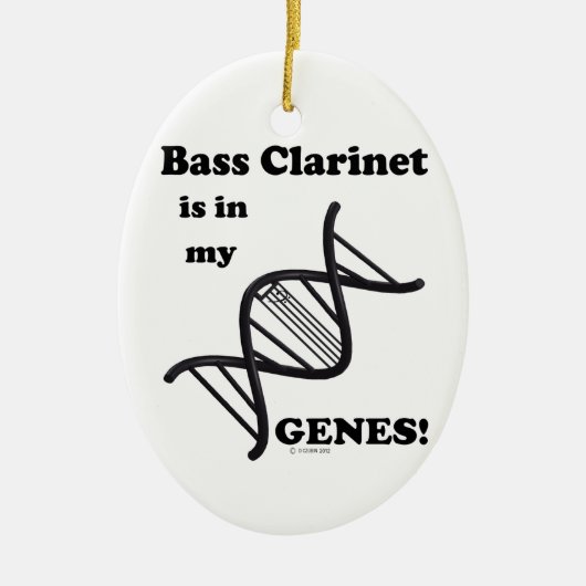 Bass Clarinet in mijn genen Keramisch Ornament (Voorkant)