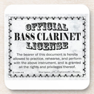 Bass Clarinet-licentie Drankjes Onderzetter