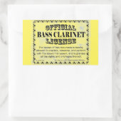 Bass Clarinet-licentie Rechthoekige Sticker (Tas)