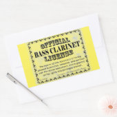 Bass Clarinet-licentie Rechthoekige Sticker (Envelop)
