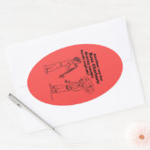 Bass Clarinet maakt Zombies Explode Oval Sticker (Envelop)