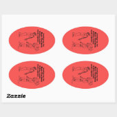 Bass Clarinet maakt Zombies Explode Oval Sticker (Vel)
