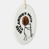 Bass Clarinet Nut Keramisch Ornament (Rechts)