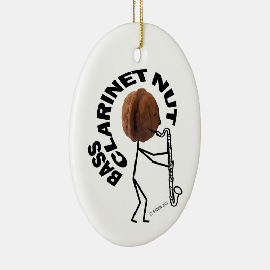Bass Clarinet Nut Keramisch Ornament (Rechts)