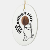 Bass Clarinet Nut Keramisch Ornament (Links)