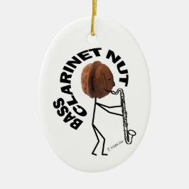 Bass Clarinet Nut Keramisch Ornament