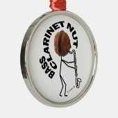 Bass Clarinet Nut Metalen Ornament (Rechts)