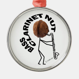 Bass Clarinet Nut Metalen Ornament