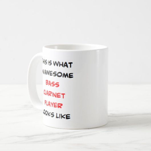 bass clarinet player , geweldige koffiemok (Voorkant links)