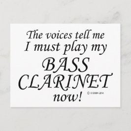 Bass Clarinet Voices zegt dat hij moet spelen Briefkaart
