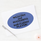 Bass Clarinet Wealthy & Succesvolle Oval Sticker (Envelop)