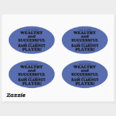 Bass Clarinet Wealthy & Succesvolle Oval Sticker (Vel)