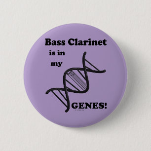 Bass Clarinet zit in mijn genen Ronde Button 5,7 Cm