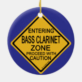 Bass Clarinet Zone invoeren Keramisch Ornament (Achterkant)